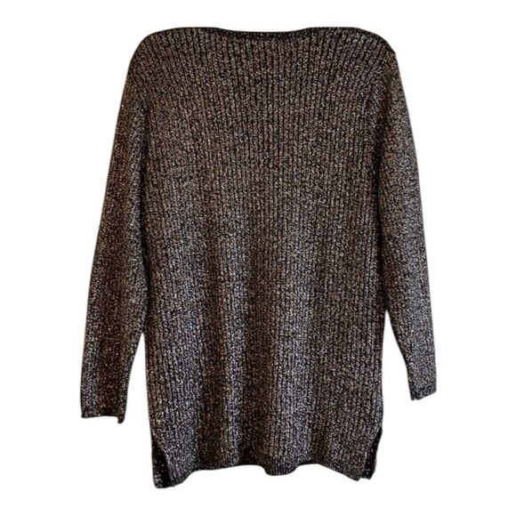 Norton McNaughton black silver shimmer sweater - Picture 2 of 13